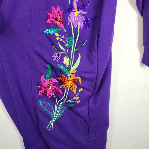 Vintage Lacy Afternoon Overcoat L Embellished Robe Lace Art To Wear Grandma - Picture 9 of 16